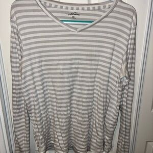 Eddie Bauer Gray and White Shirt